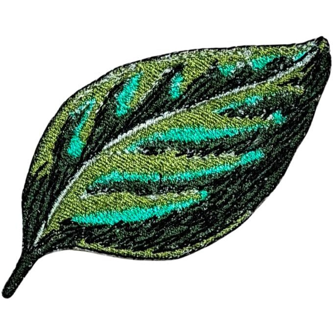 Garaan - Machine Embroidered Applique, Embroidery Patch, Sew On Patches, Diy Projects, Chokeberry Leaf 1 (Pack Of 6)