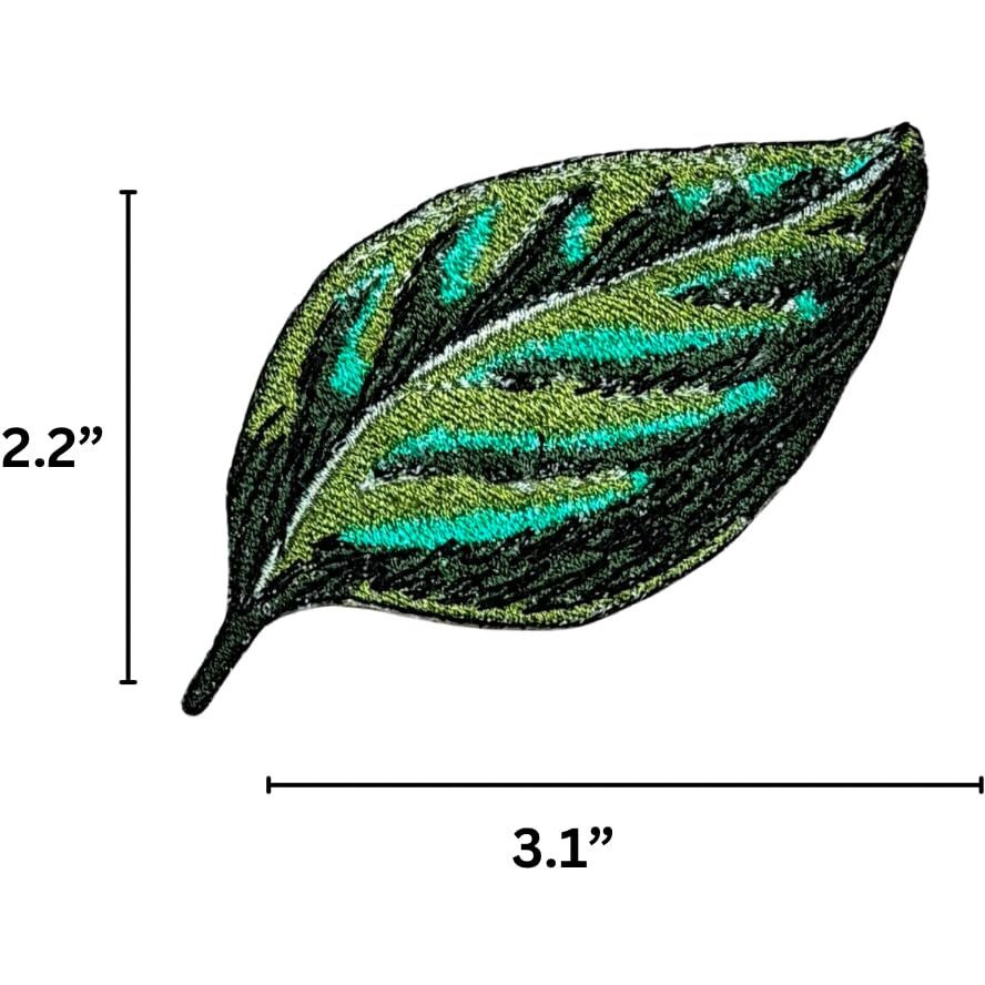 Garaan - Machine Embroidered Applique, Embroidery Patch, Sew On Patches, Diy Projects, Chokeberry Leaf 1 (Pack Of 6)