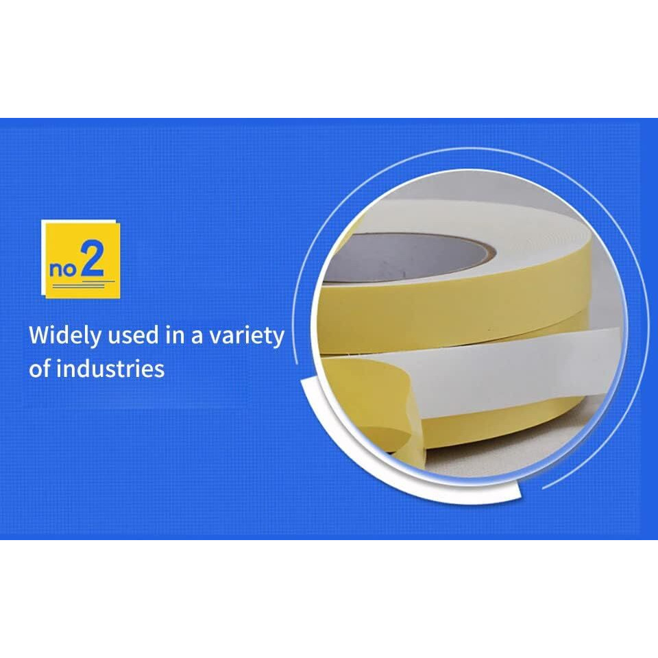 Ankev Double Sided Self Adhesive Acrylic Foam Mounting Tape For Wall, Craft, Furniture, Paper, Hooks, Multipurpose Usage, Home, Office, Diy Projects, Best For Mounting 1" Inch X 3 Meter (Pack Of 6)