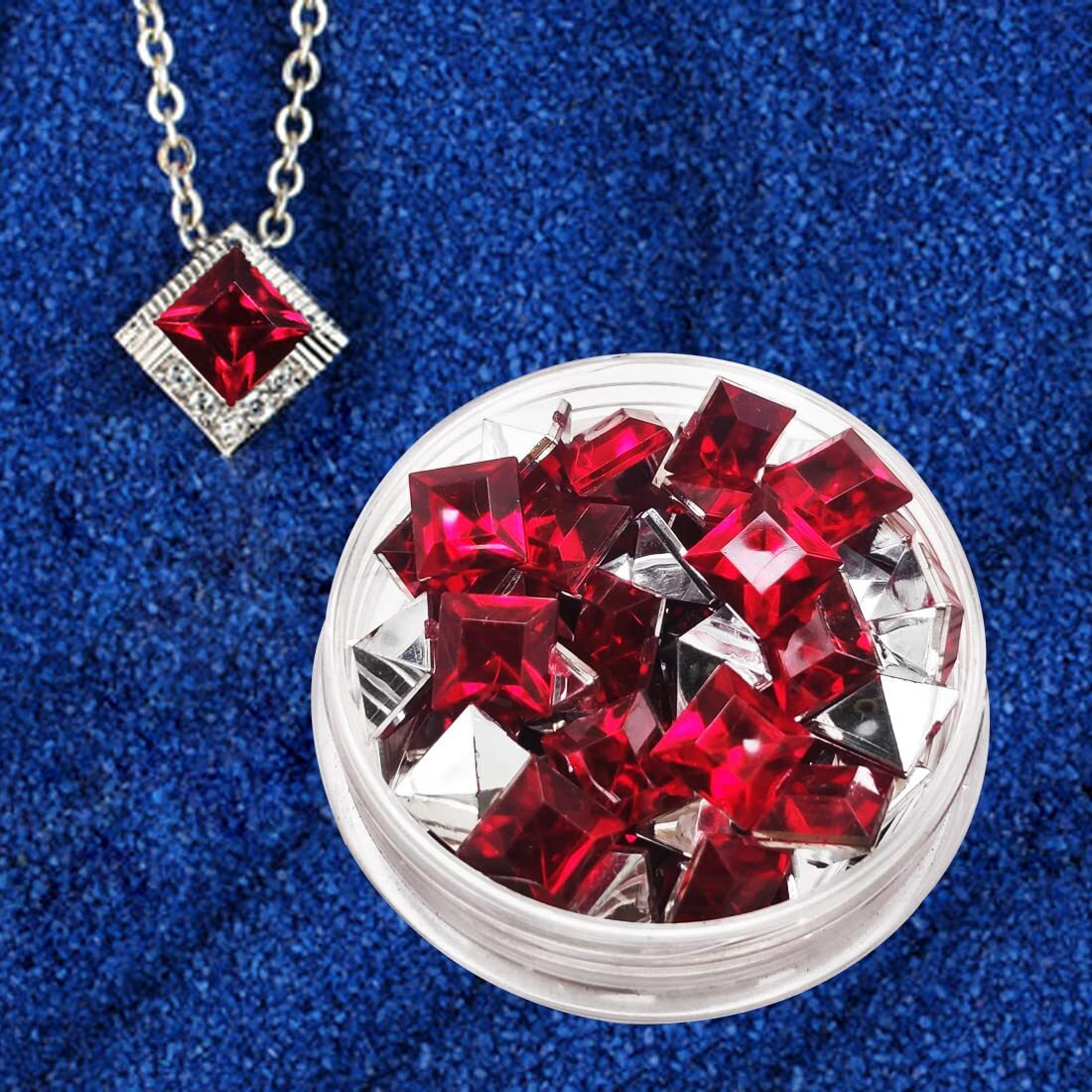 Diy Crafts 25 Grm, As Image, 7Mm X 7Mm As Image Diy Accessory Findings Jewellery Clasps Fittings Diy Jewellery Making Accessories Red Color Plastic Material Sha (25 Grm, As Image)