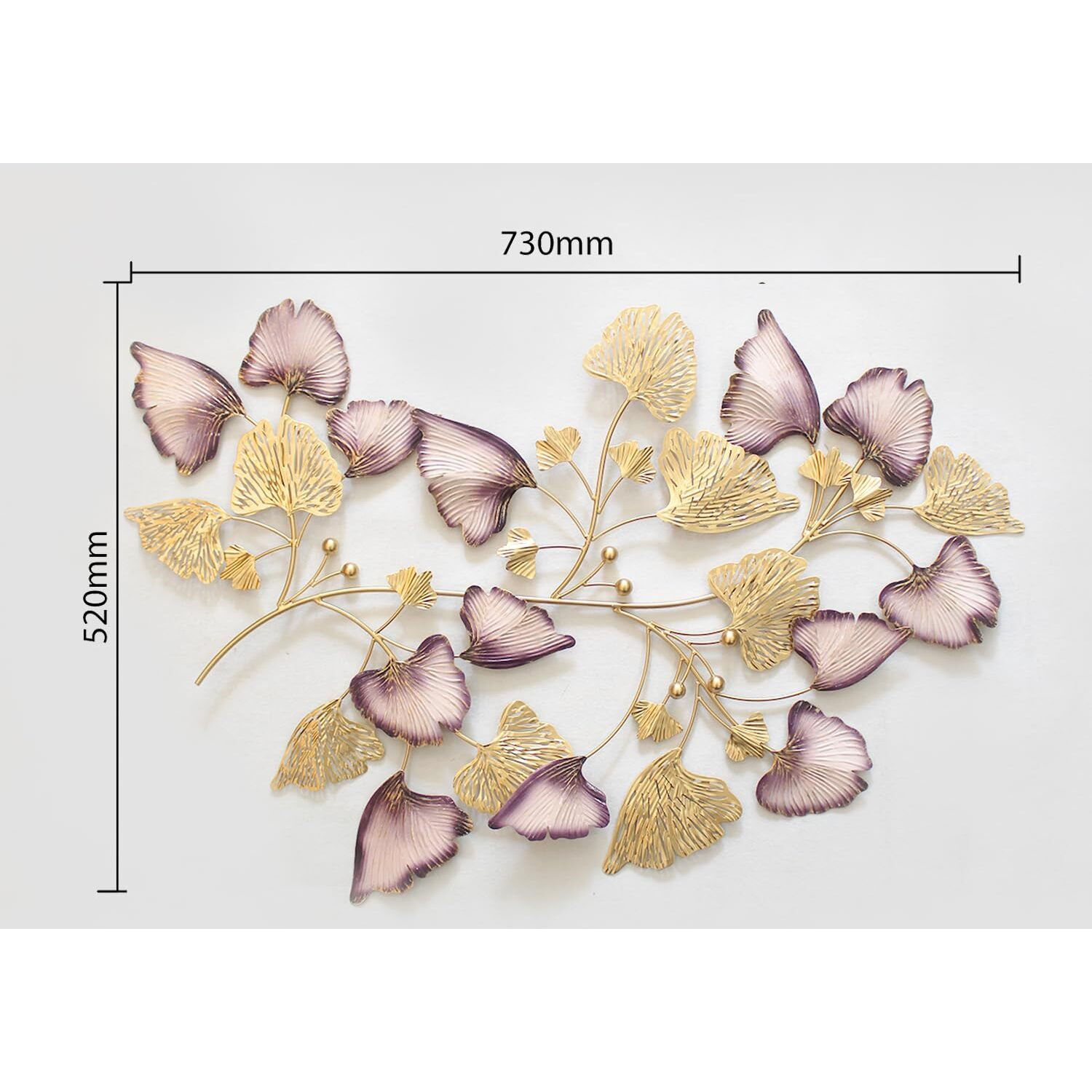 Artact Wall Art Branch Of Gingko Leaves (Gradient Purple)