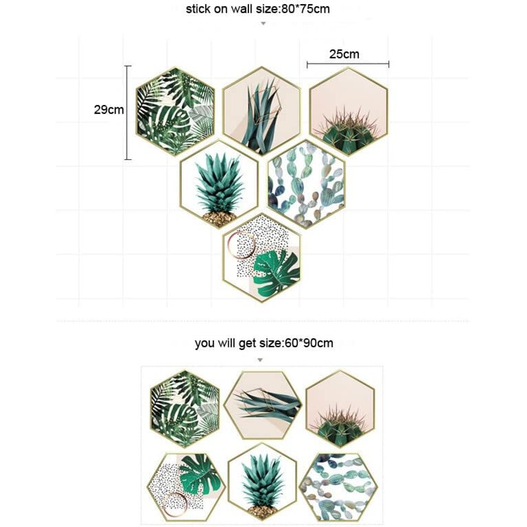 Jaamso Royals Plants And Vegetation Stickers For Walls Of Home, Wall Sticker For Living Room, Wall Stickers For Home, Wall Painting Stickers, Living Room Wall Stickers (90 Cm X 60 Cm)