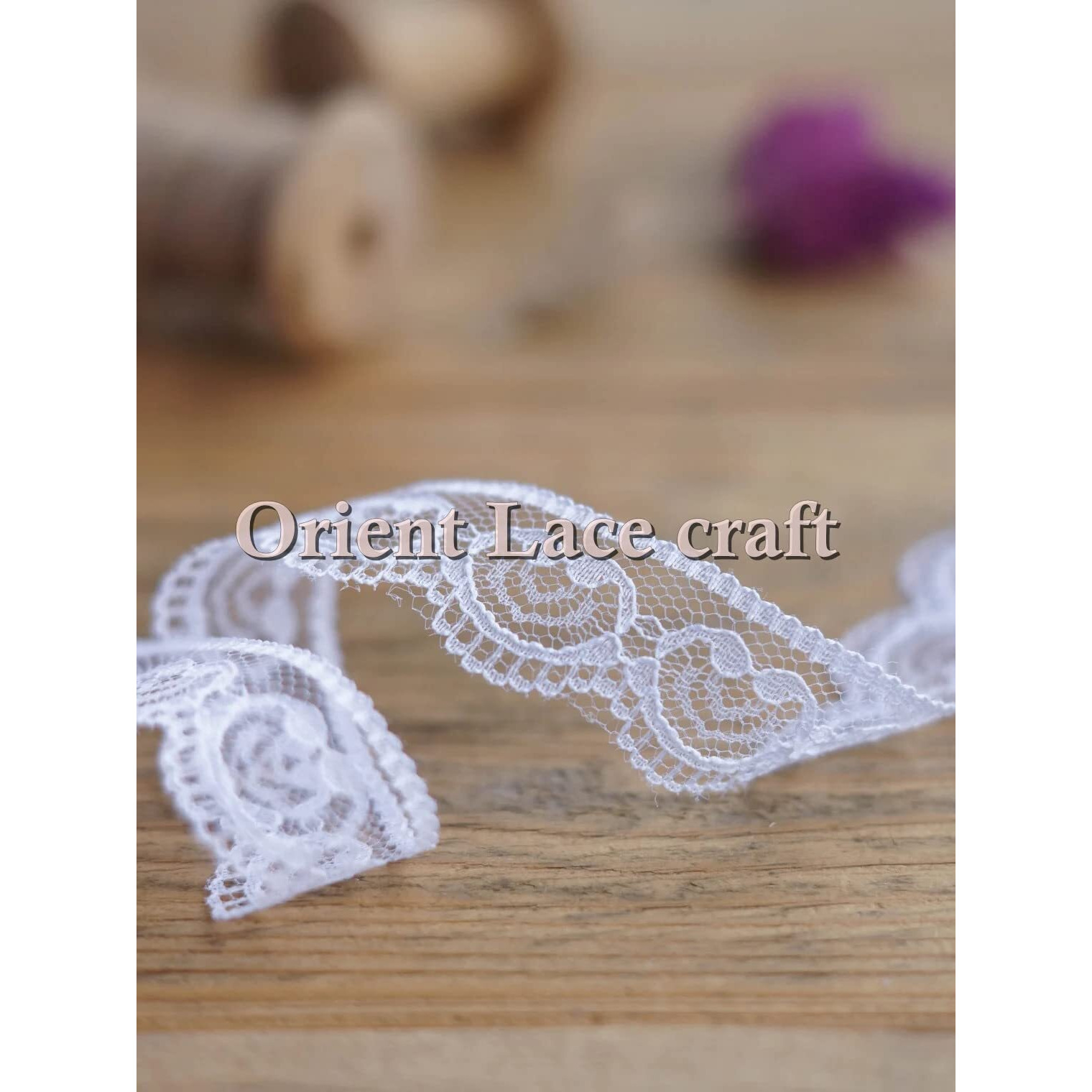 Br Lace Nylon Lace And Border Material Dyeable With Any Colour (White, 10 M X 1.5 Cm, Standard)