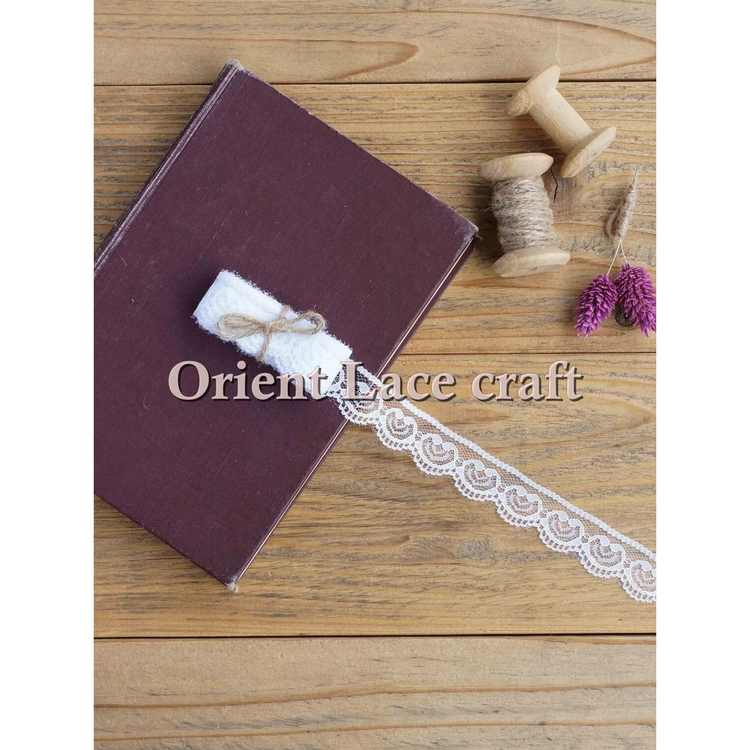 Br Lace Nylon Lace And Border Material Dyeable With Any Colour (White, 10 M X 1.5 Cm, Standard)