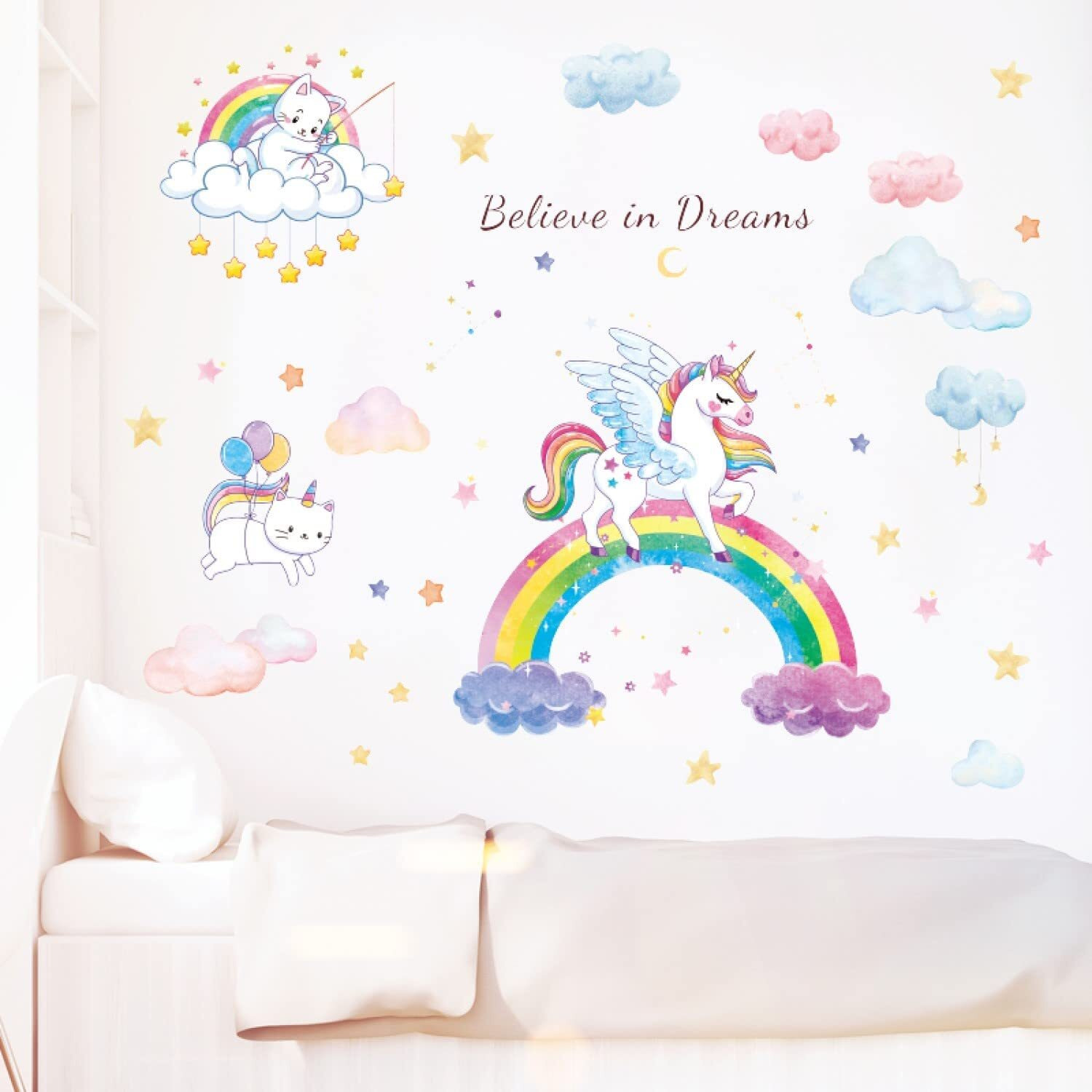 Indian Royals Creative Unicorn Wall Stickers For Home, Living Room, And Wall Painting (60 Cm X 90 Cm)
