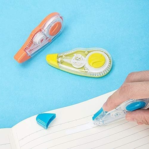 Eclet Correction Tape - Pack Of 1Pcs Correction Tape 12 Meter X 5 Mm, For Journal, Correction Pen, Whitener For Correction, Stationary Items, Correction Pen Tape (Any 1 Random Color Sent) A
