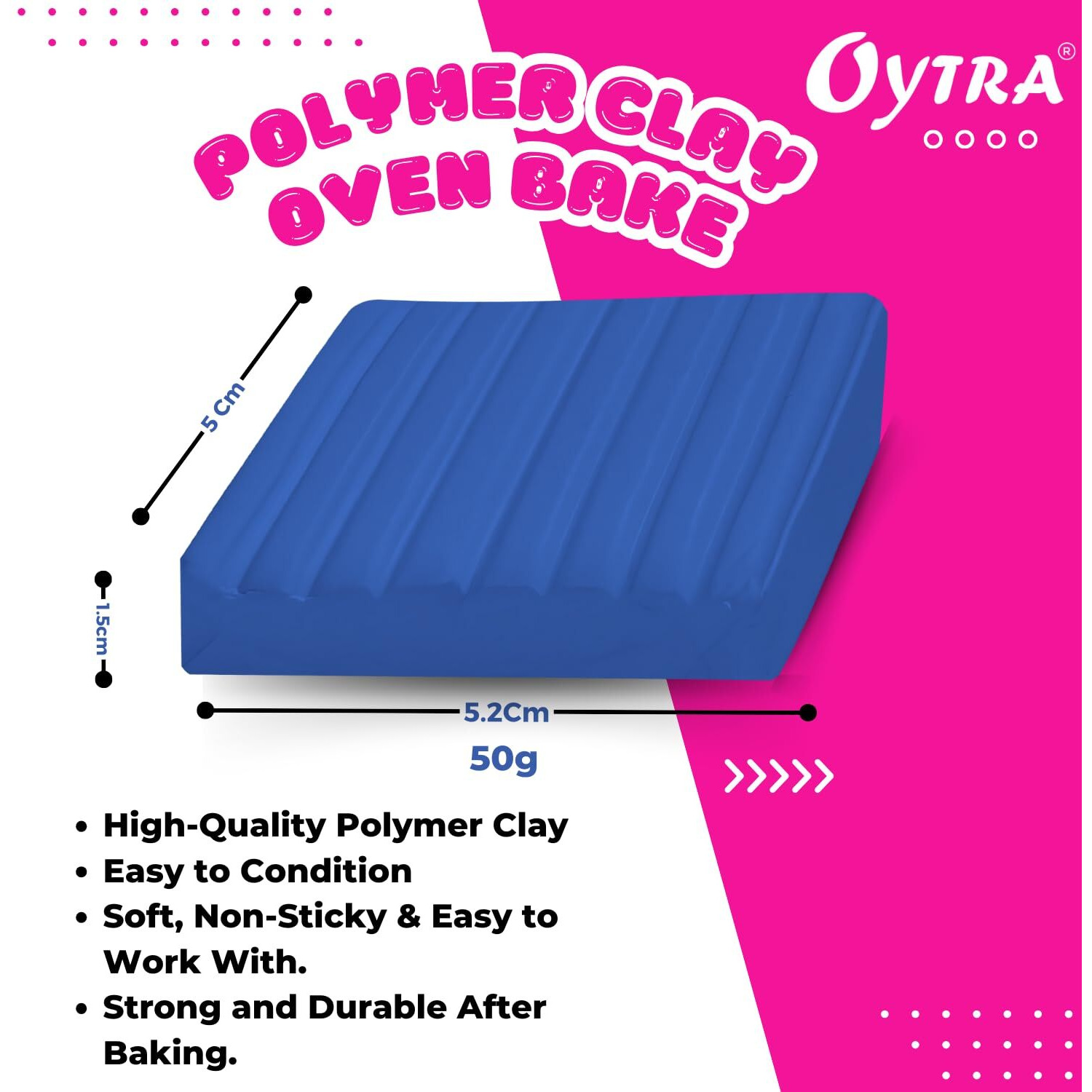 Oytra Polymer Oven Bake Clay 50 Grams Set Of 6 Colors Sculpting Modelling Diy Art And Craft For Canes Jewellery Making Sculpture Crafting For Beginners Artists Professionals