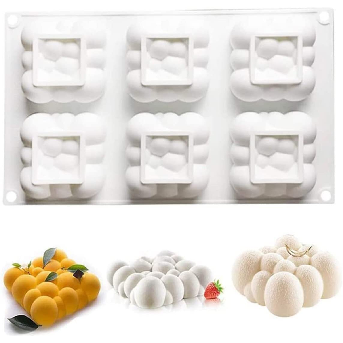 Perfect Pricee Silicone Mould For Soap Cake Muffin Cupcake Soap, Resin Art, Candles Making Mould (Cloud Bubble Mould)