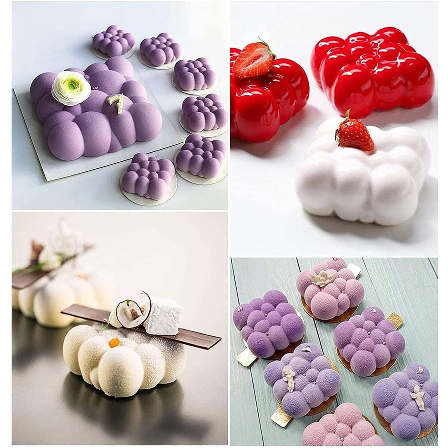 Perfect Pricee Silicone Mould For Soap Cake Muffin Cupcake Soap, Resin Art, Candles Making Mould (Cloud Bubble Mould)