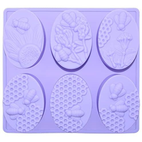 Perfect Pricee Soap, Candle, Resin Art And Crafting Tool, Muffin, Cake, Soap Bombs, Model, Repillica Moulds Mold Dyi Kit, Hobby Kits, Kids Activity Tool (Oval Honeybee)