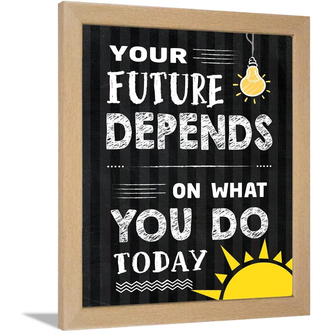 Chaka Chaundh - Motivational Quotes Wall Frames - Framed Quotes Art Posters - Inspirational Wall Quote For Office, Student, Study Room - (14 X 11 Inches)