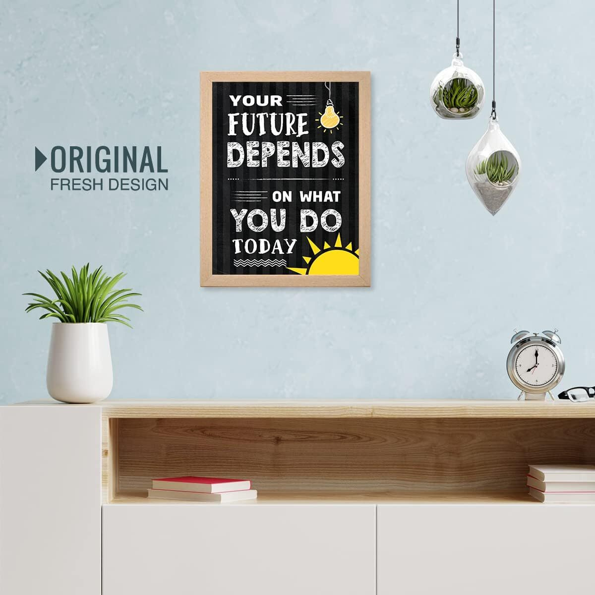 Chaka Chaundh - Motivational Quotes Wall Frames - Framed Quotes Art Posters - Inspirational Wall Quote For Office, Student, Study Room - (14 X 11 Inches)