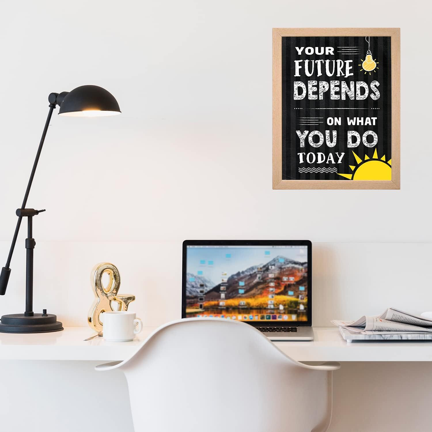 Chaka Chaundh - Motivational Quotes Wall Frames - Framed Quotes Art Posters - Inspirational Wall Quote For Office, Student, Study Room - (14 X 11 Inches)