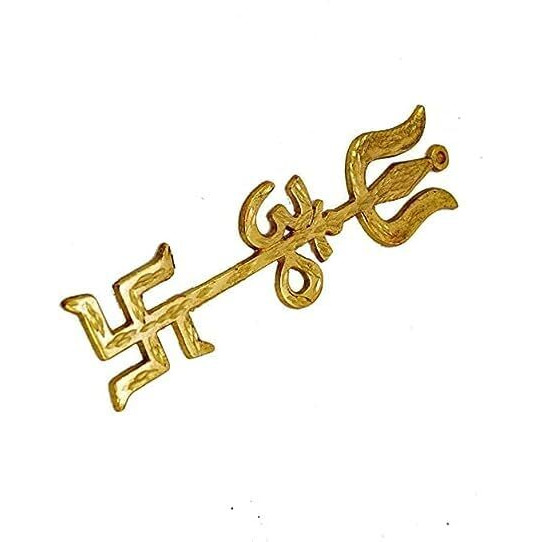 Bless Kraft Home Protection Vastu Yantra Trishakti Swastik Om Trishul For Main Door And Wall Hanging (Modern)