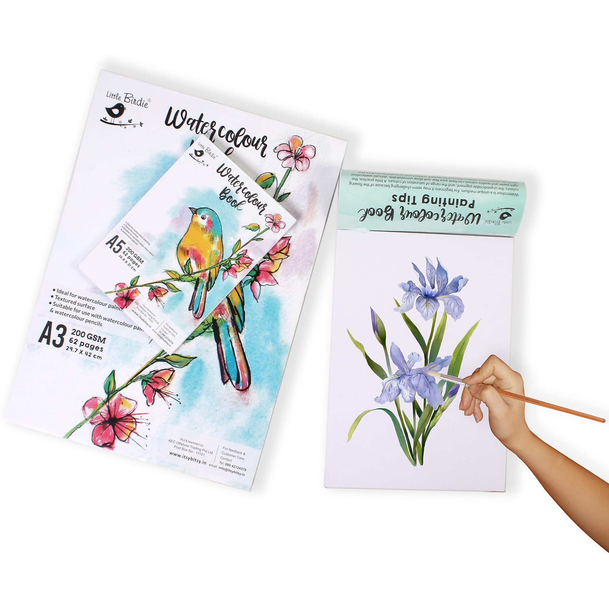 Itsy Bitsy A4 Watercolor Book (62 Pages) For Painting | Watercolor, Gouache, Ink, And Mixed Media Sketchbook
