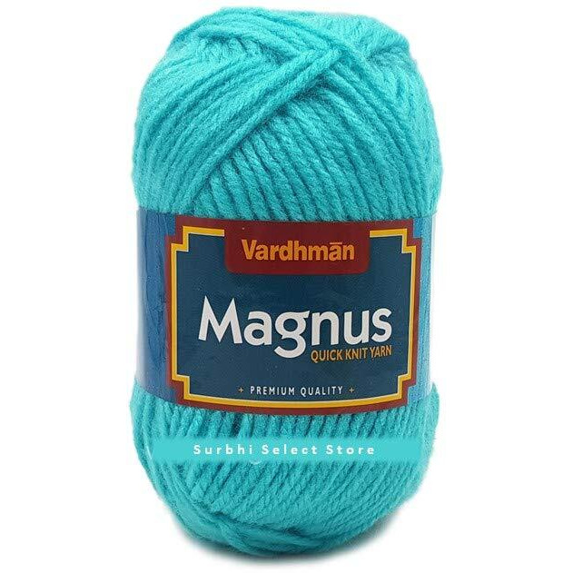 Vardhman 100% Acrylic Knitting Wool Blue Ball (200 Grams/Shade 007). Soft Wool Ball Hand Knitting Wool/Art Craft Fingering Crochet Hook Yarn For Sweaters, Mufflers, Caps, Soft & Thick (Mota) Wool