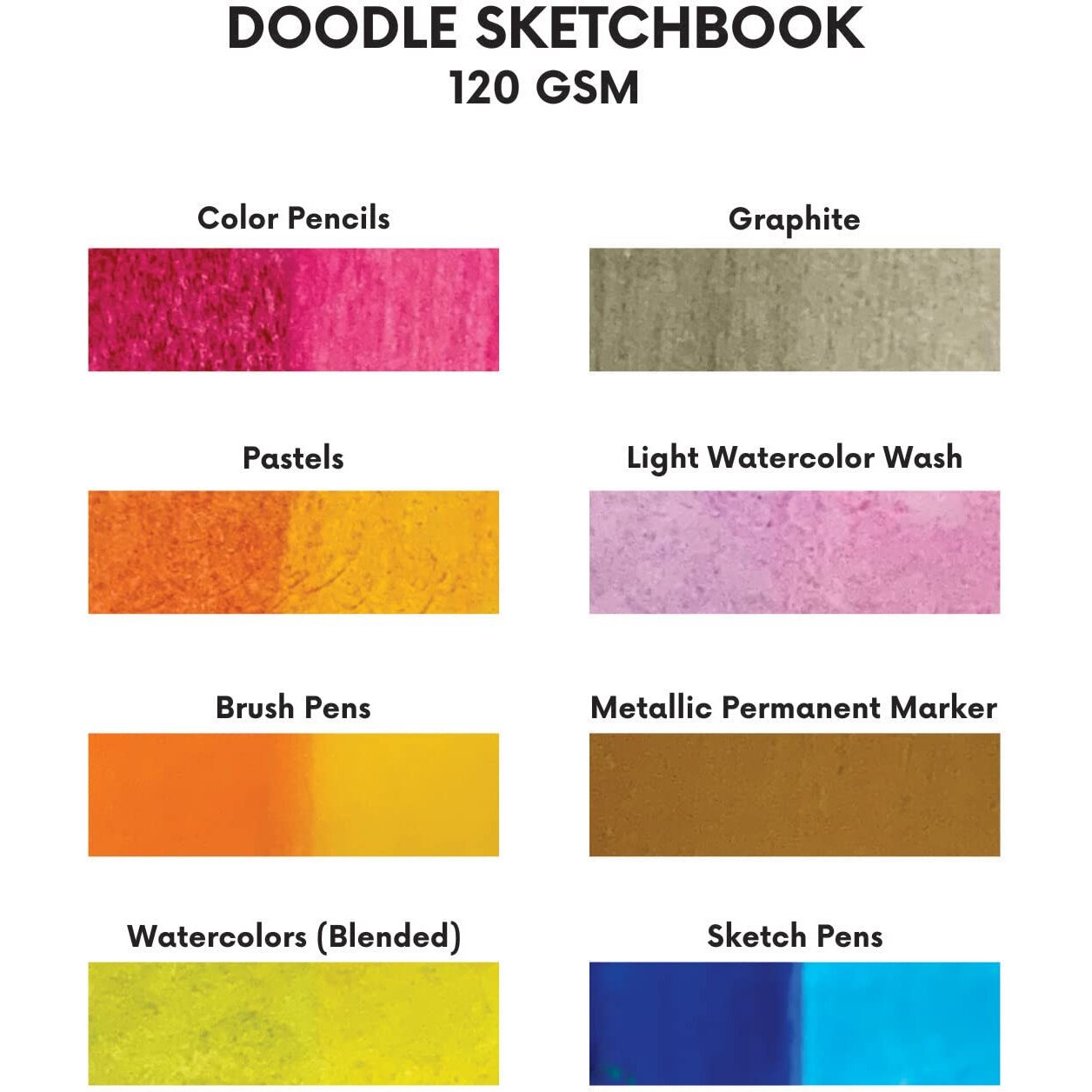 Zen Sangam Artists A6 Spiral 120 Gsm Beige Toned Paper Sketchbook - Landscape - Smooth Surface - 50 Sheets | Size (14.8X10.5Cm) For Color Pencils,Fineliners,Crayons,Oil Pastels,Wax Crayons,Charcoal