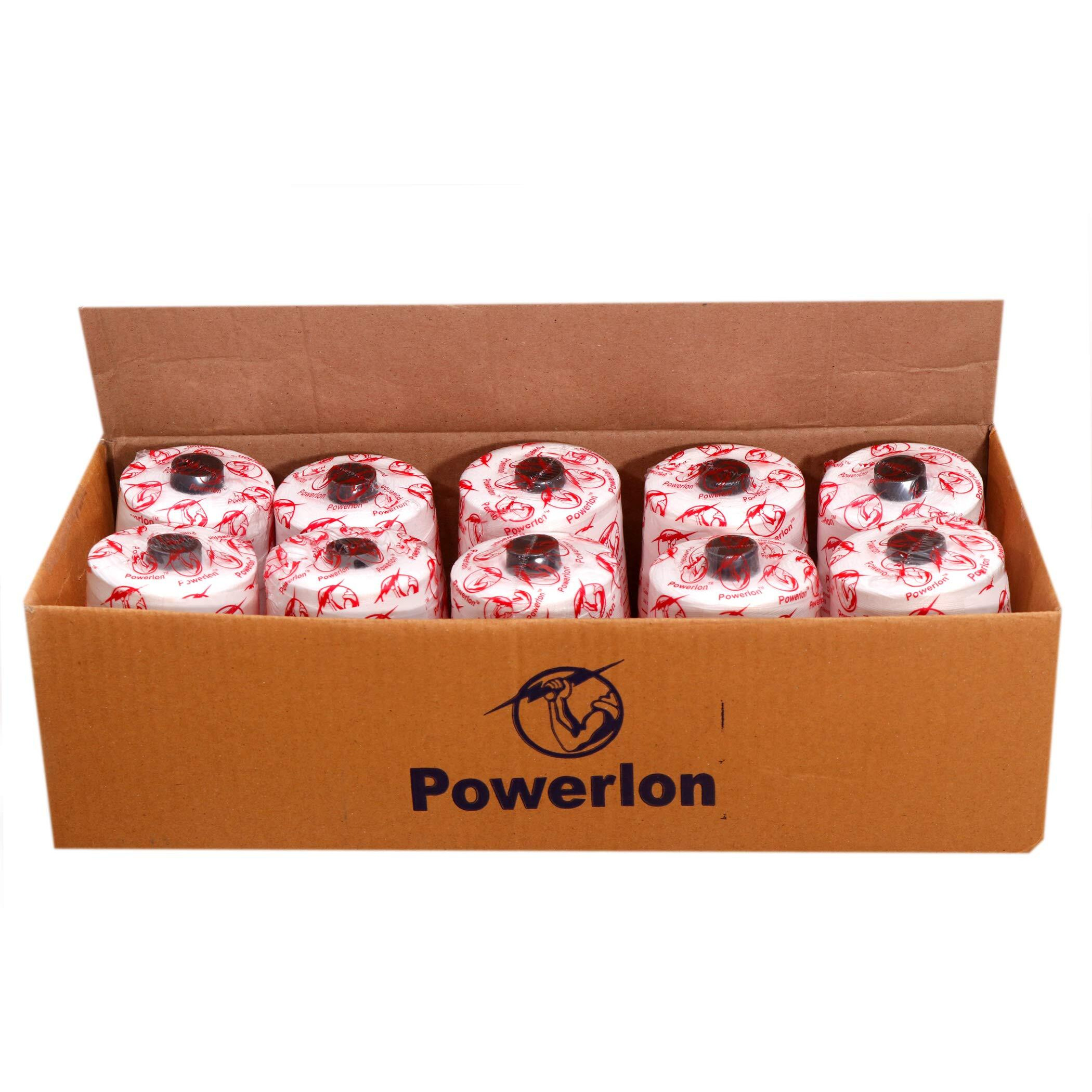 Powerlon Polyster Bag Closer Thread For Jute Bags, Sugar Bags, Chemicalbags, Pp/Hesian Bags, Etc 2000 Mtrs White (50 Pcs)
