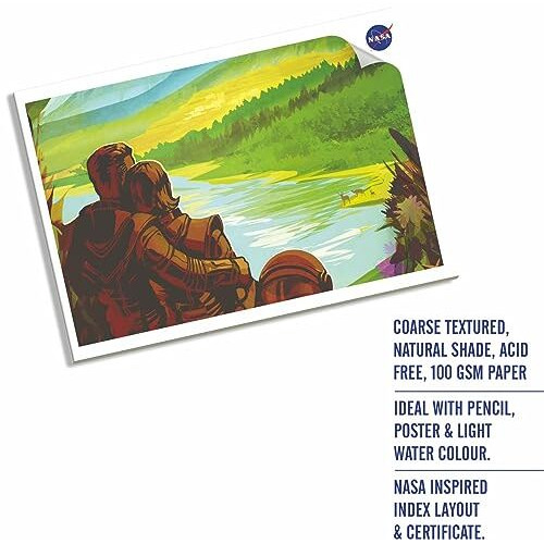 Anupam Nasa Drawing Book Plain Sketch Pad For Kids, Students & Artists Drawing Copy For Sketching, Colouring & Painting (Pack Of 5)