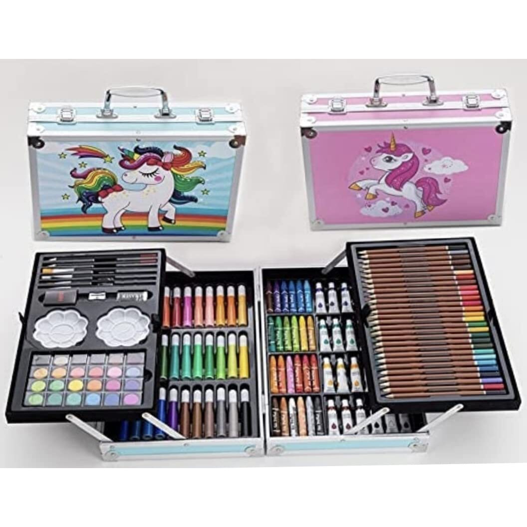 Kunya Artist Colour Set -Color Box With Multiple Coloring Kit, Professional Drawing Color Pencils, Oil Pastel, Sketches, Water Colors And Acrylict Craft - Multicolor