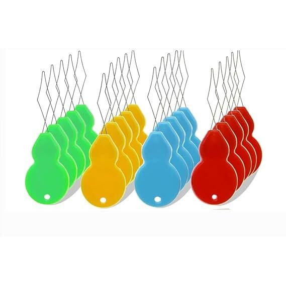 Sanwalsa (Pack Of 5, Multicolor) Cucurbit Head Needle Threader With Wire Loop | User-Friendly Gourd-Shaped Design For Simple Threading