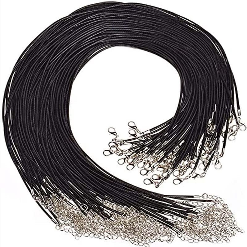 Diy Crafts Pack Of 2 Pcs, Mixed, 2 Pcs, 18" Black Waxed Necklace Cord For Jewelry Making As Image For Diy Jewelry Ne (Pack Of 2 Pcs, Mixed)