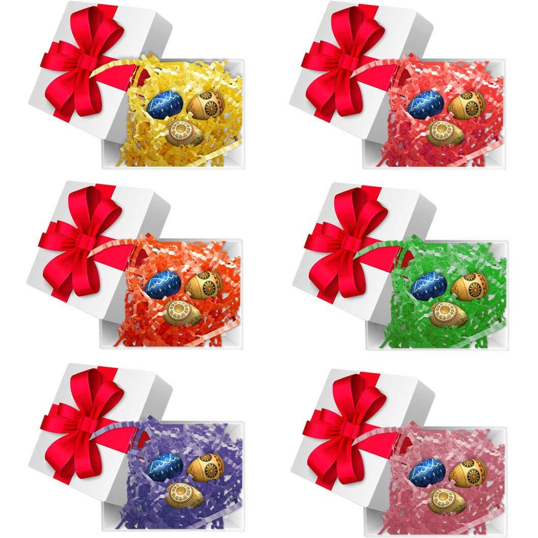 Diy Crafts Pack Of 6 Pcs, Multi, Crinkle Cut Paper Shred Filler For Gift Wrapping & Basket Filling - Multi Color Kitc (Pack Of 6 Pcs, Multi)