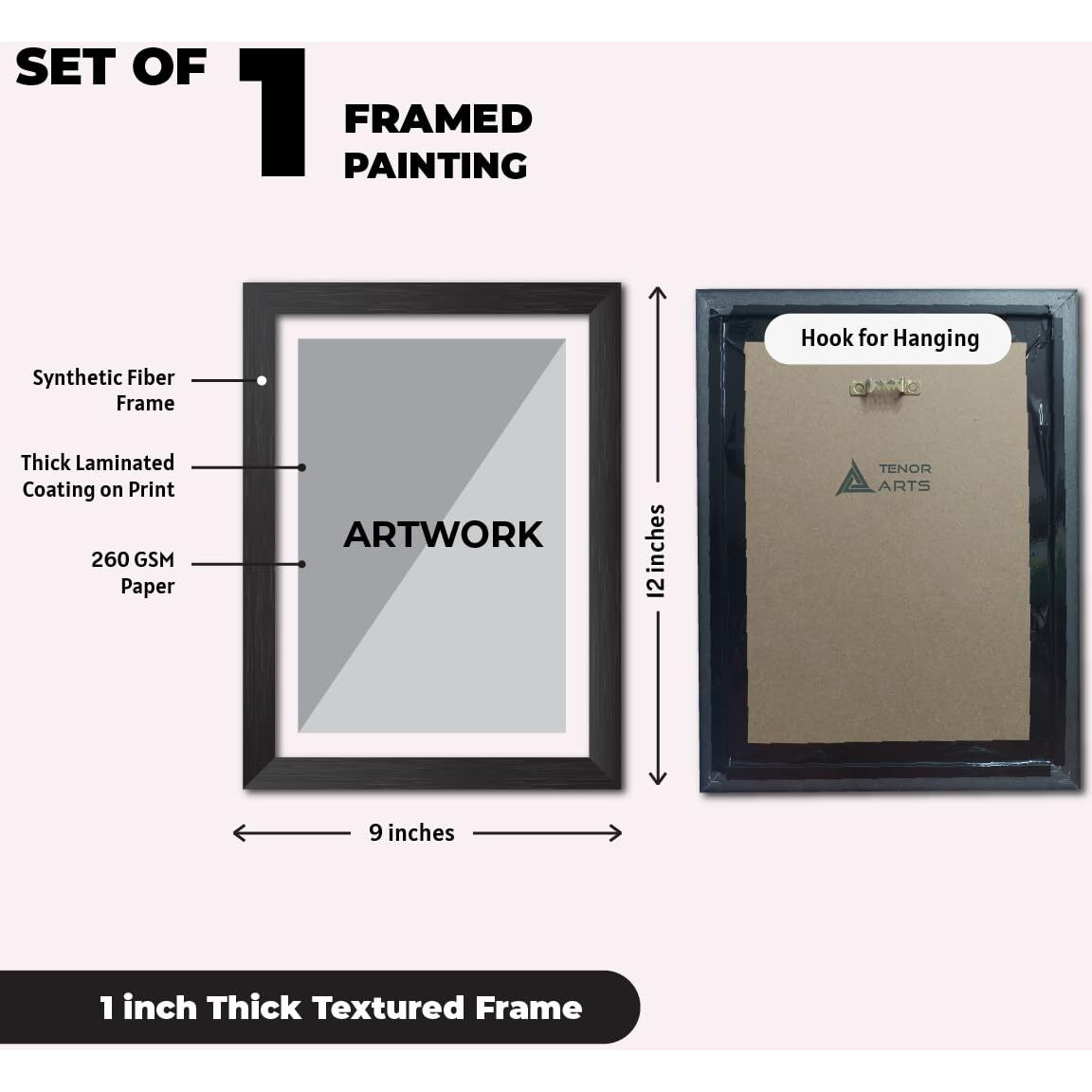 Tenorarts Monkey-D Luffy Gear 5 Manga Poster One Piece Anime Posters Laminated Poster Framed Paintings With Matt Finish Black Frame (12Inches X 9Inches)