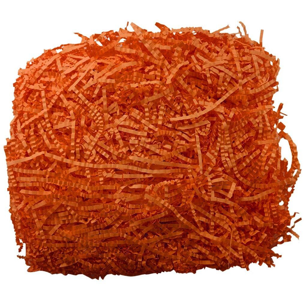 Diy Crafts Pack Of 2 Pcs, Orange, Crinkle Cut Paper Shred Filler For Gift Wrapping & Basket Filling - Orange Kit (Pack Of 2 Pcs, Orange)