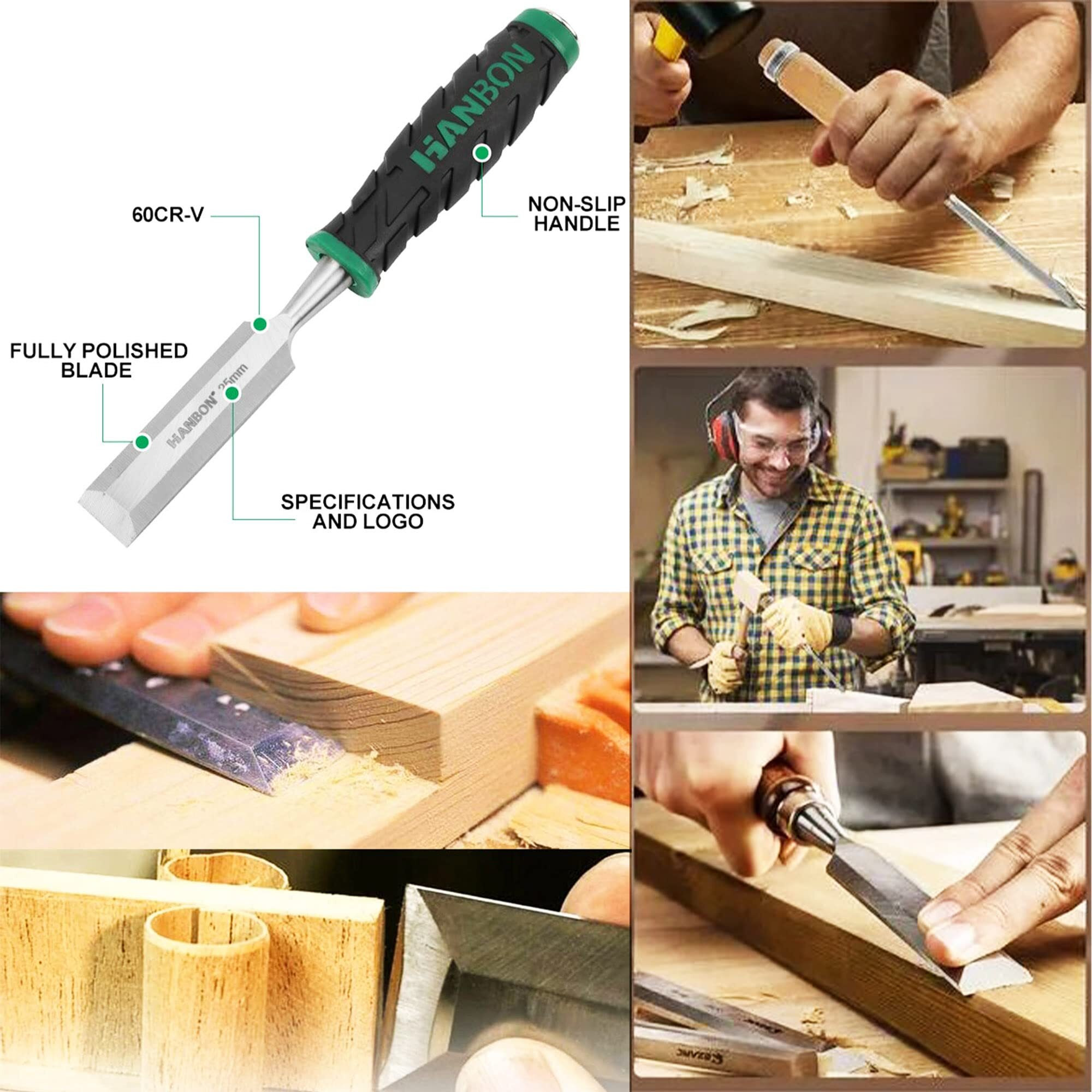 Malfah Chisel 38 Mm For Multipurpose And Wood Work. Bevel Chisel Hanbon 131038