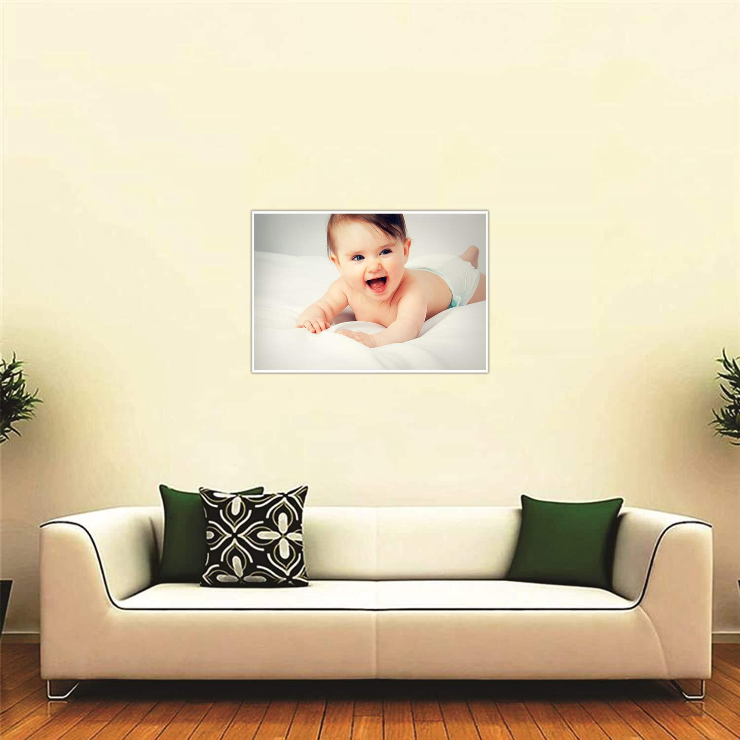Printnet Gloss Laminated 300Gsm Thick Paper Hd Smiling Baby Wall Poster For Pregnant Women For Room Decor (12X18-Inch, Multicolour)