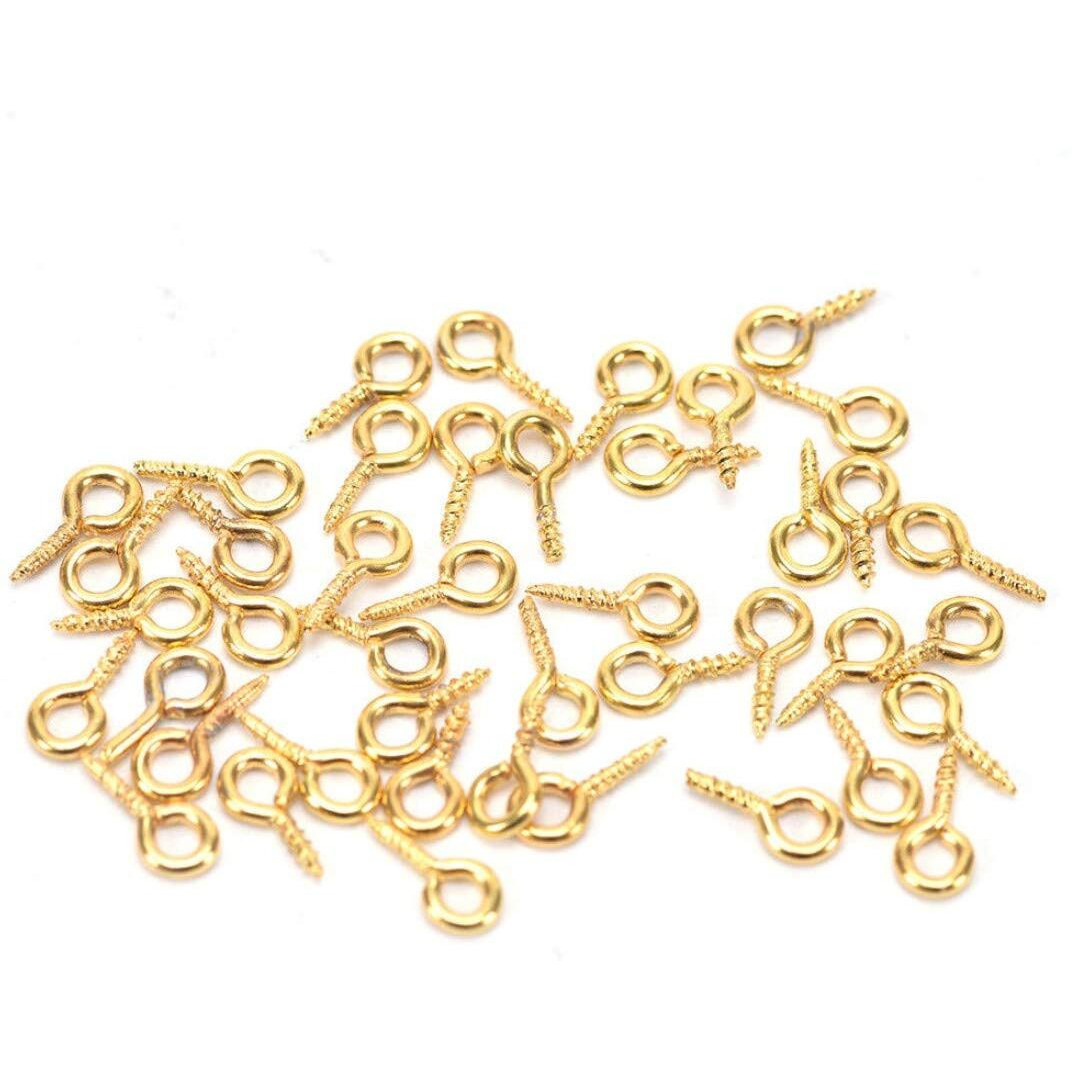 Diy Crafts Design No  10, Pack Of 50 Pcs, Mini Tone Screw Eyes Pin Findings Jewelry Making Find (Design No  10, Pack Of 50 Pcs)