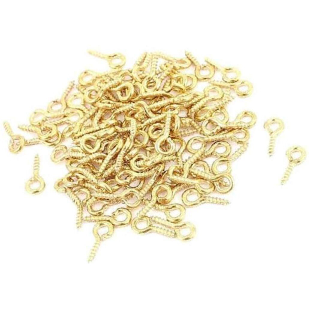 Diy Crafts Design No  10, Pack Of 50 Pcs, Mini Tone Screw Eyes Pin Findings Jewelry Making Find (Design No  10, Pack Of 50 Pcs)