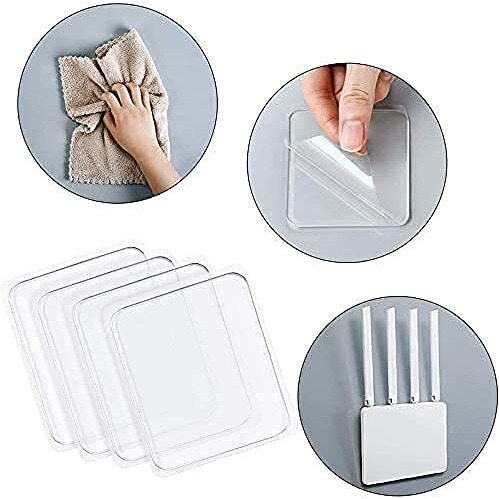 Lupinez Self Adhesive Tape Double Sided Heavy Duty Tap For Wall, Kitchen, Office, Wall, Car | Stickers For Home (Size - 6Cm X 6Cm) (10 Pcs Double Side Sticker), Transparent