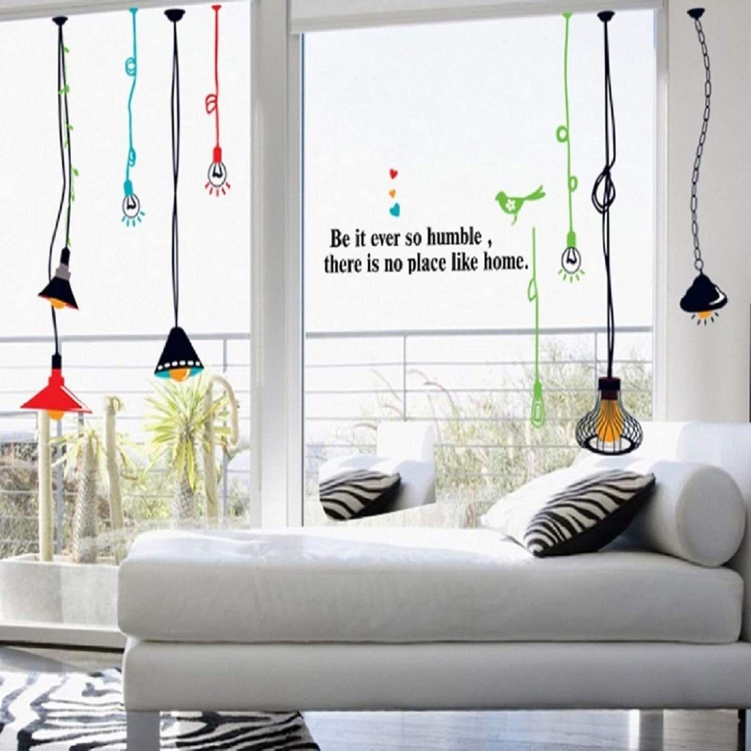 Jaamso Royals Multicolor Bottle Hanging Design Pvc Vinyl Self Adhesive Home Dcor Wall Sticker