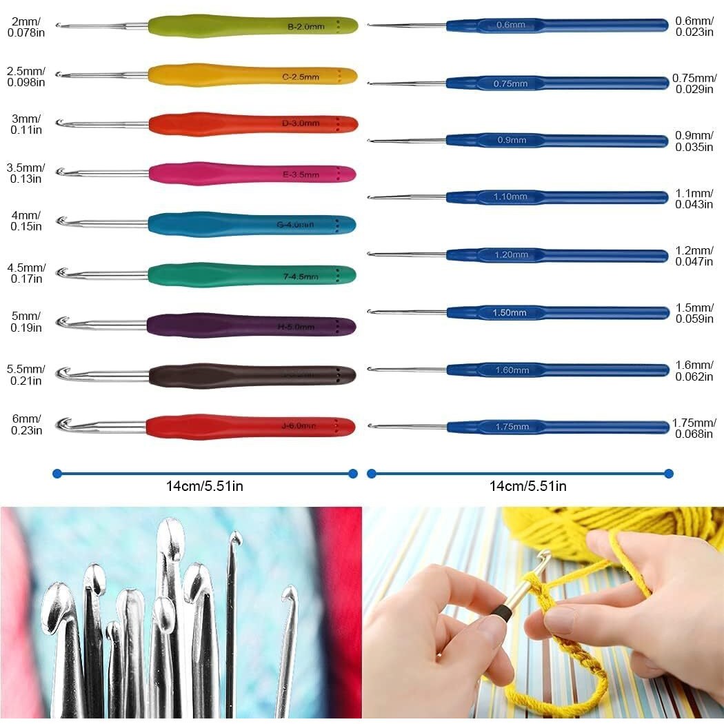 Jern 67 Pcs Crochet Kit, Crochet Kit For Beginners Adults, Travel Crochet Hook Case, With Crochet Hooks, 5 Colour Yarn Balls, Knitting Supplies(Yelllow)
