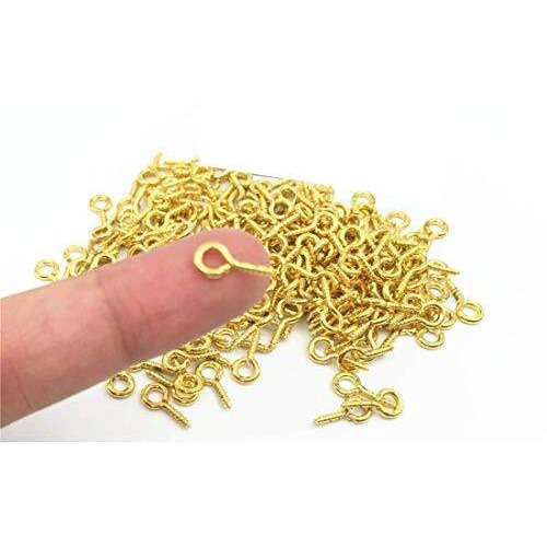 Diy Crafts Design No  9, Pack Of 50 Pcs, Mini Tone Screw Eyes Pin Findings Jewelry Making Findi (Design No  9, Pack Of 50 Pcs)
