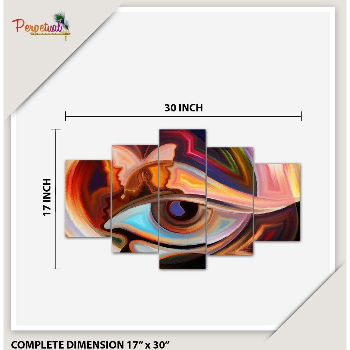 Perpetual Paintings For Wall Decoration - Set Of 5,3D Scenery Wall Painting For Living Room With Frames For Wall Decor And Home Decoration, Hotel, Office (M9Z)