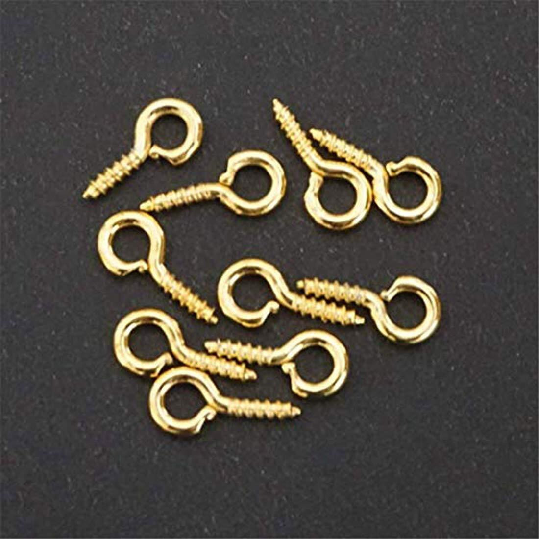 Diy Crafts Design No  5, Pack Of 100 Pcs, Mini Tone Screw Eyes Pin Findings Jewelry Making Find (Design No  5, Pack Of 100 Pcs)