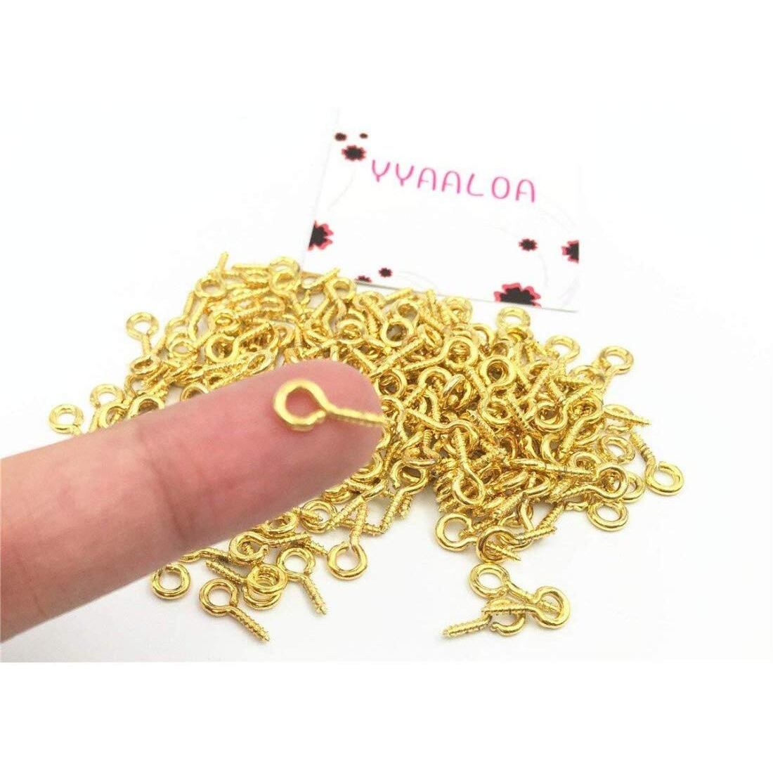 Diy Crafts Design No  5, Pack Of 100 Pcs, Mini Tone Screw Eyes Pin Findings Jewelry Making Find (Design No  5, Pack Of 100 Pcs)
