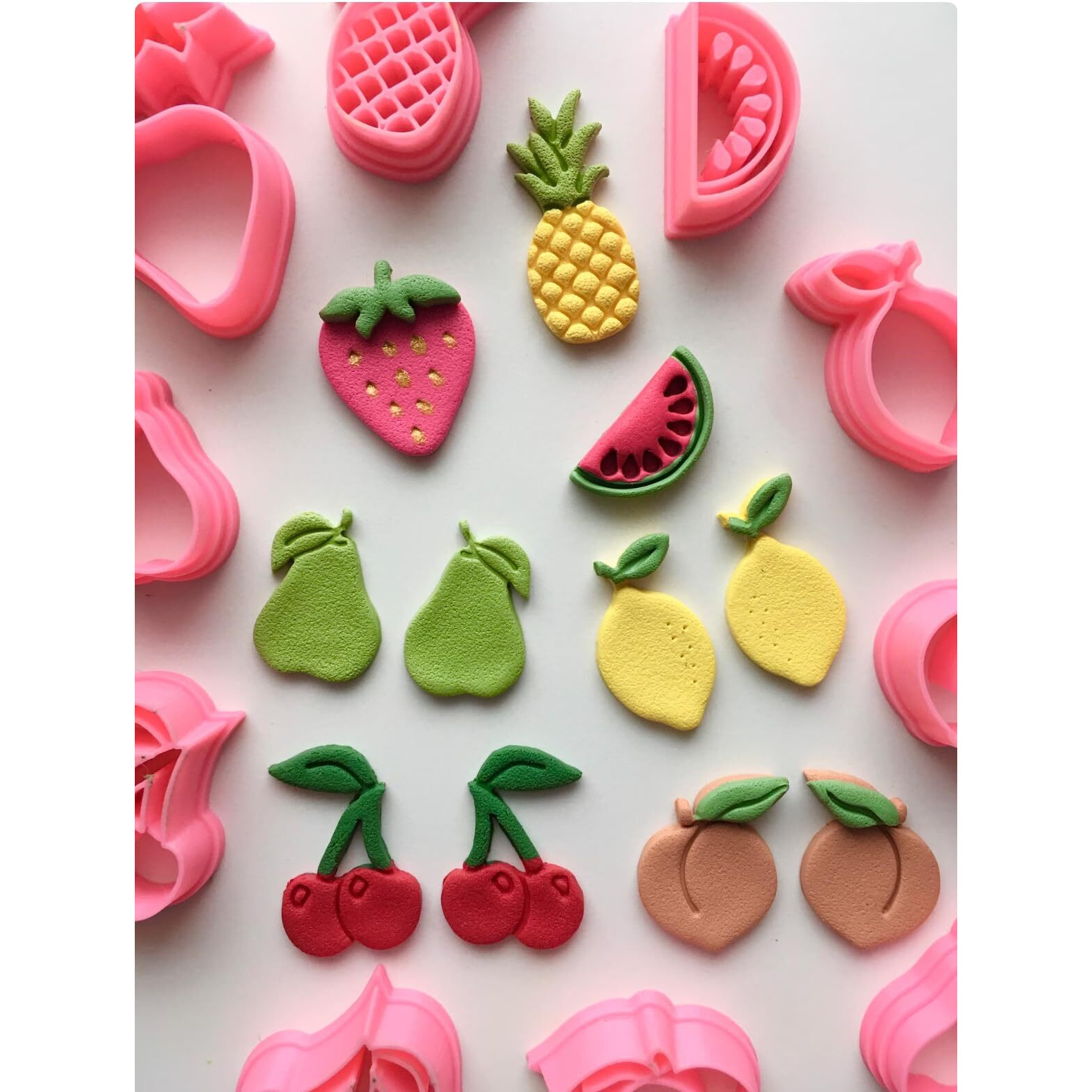 Dhanishtha | Polymer Clay Cutter | Fruit Clay Cutter | Clay Tools/Jewellery Tools/Earring Making/Botanical/Spring Cutters | Color May Vary | Set Of 11 |