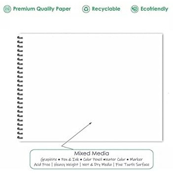 Eclet 50 Sheet A3 Sketchbook Pack Of 1-140 Gsm| Top Spiral-Bound Sketchpad For Artists | Sketching And Drawing Acid Free Paper, For Doodling For Professional & Acadmic Use(I)