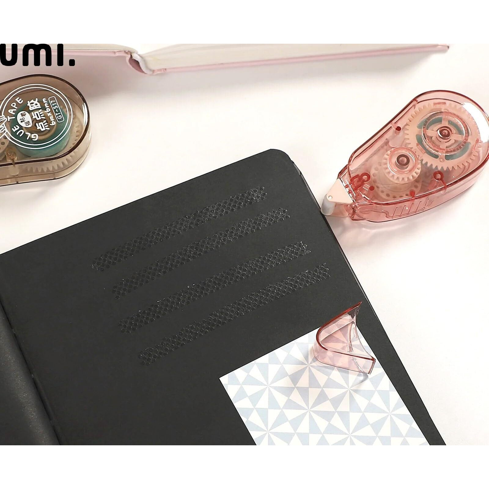 Amazon Brand - Umi 4 Pack Scrapbook Tape,Double Sided Glue Tape Roller Size 6Mm X 6Mtr Each
