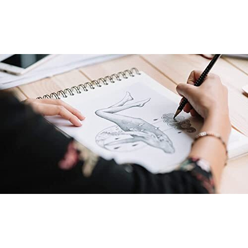Eclet 50 Sheet A4 Sketchbook Pack Of 1-140 Gsm| Top Spiral-Bound Sketchpad For Artists | Sketching And Drawing Acid Free Paper, For Doodling For Professional & Acadmic Use(F)