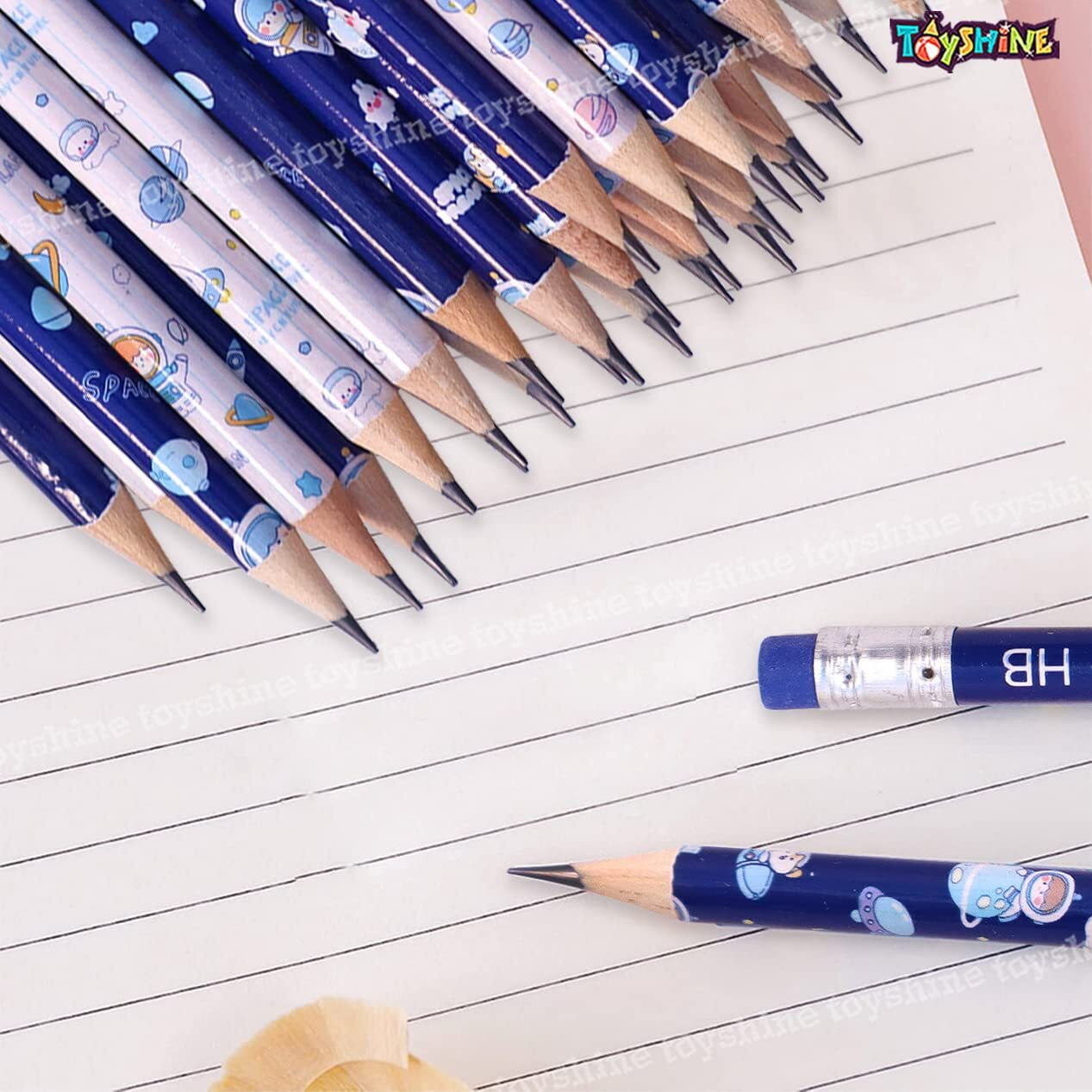Toyshine Pack Of 30 Pencils Thick Strong Grip Pencils, Suitable For School, Kids Art Drawing Drafting Sketching Shading - Space Blue