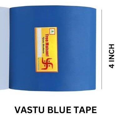 Treemaison Coronating Homes Vastu Blue Color Tapes, Vastu Tape (4Inch,25 Meter Approx.)