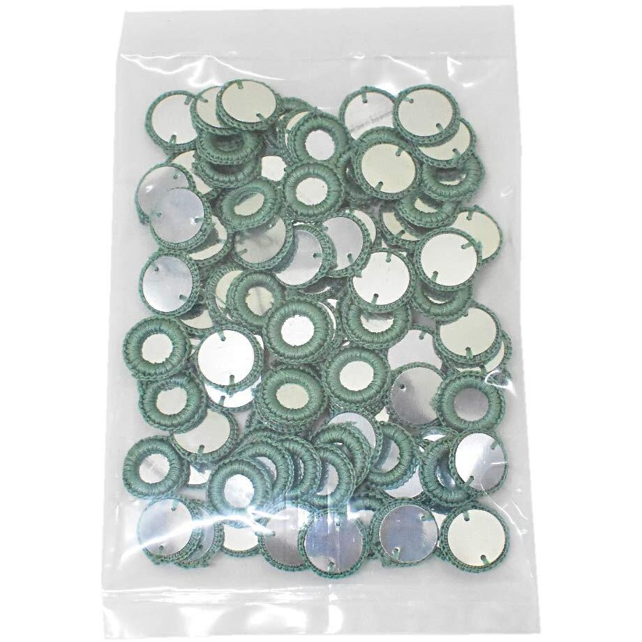 Embroiderymaterial Crochet Rings For Craft, Decoration And Embroidery (20Mm, Sea Green, 100 Pieces)