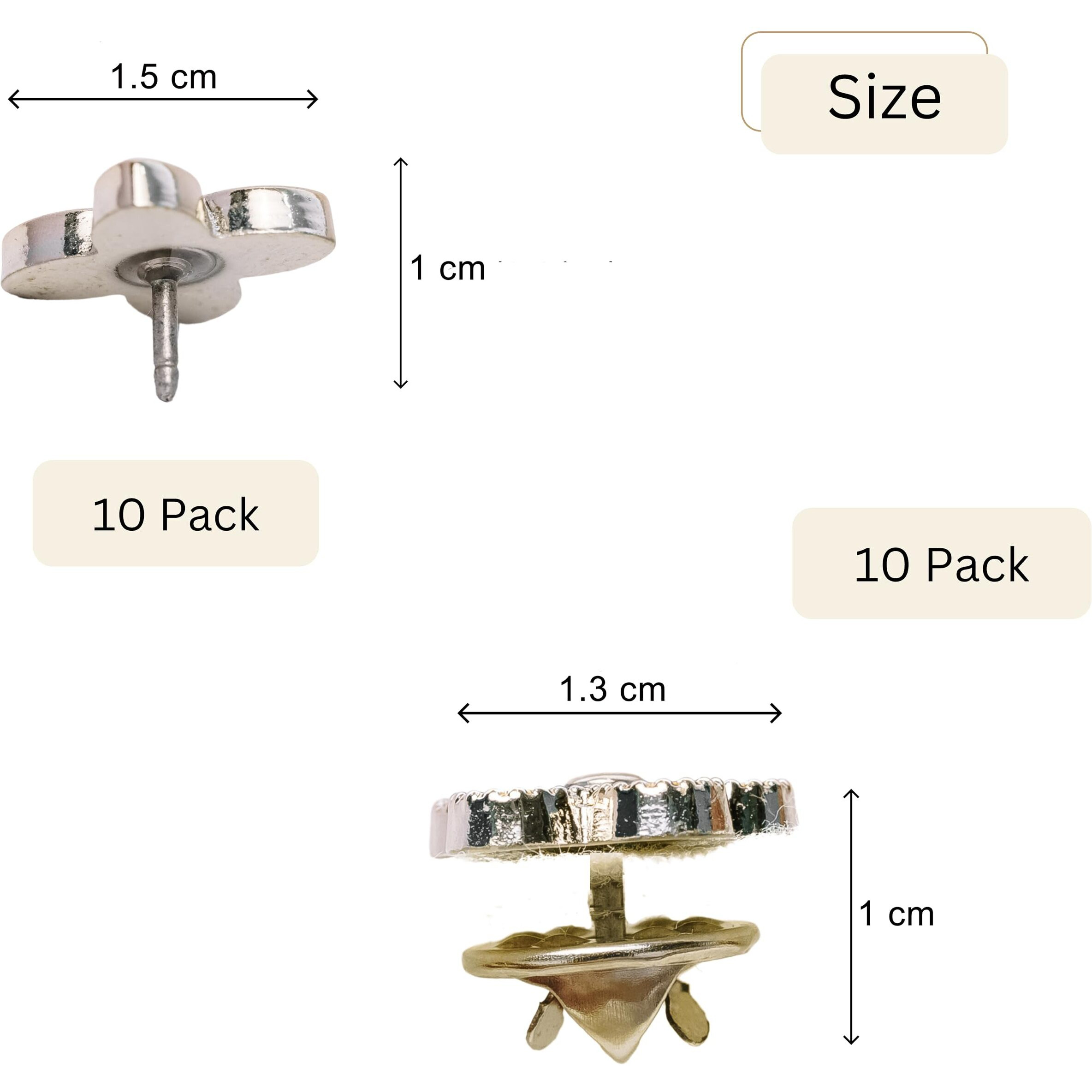 Inovera (Label) 20 Pieces Shirts Brooch Buttons For Women, Girls  Jeans, Hats, Fancy Brooches Pins  No Sew Button Black And White