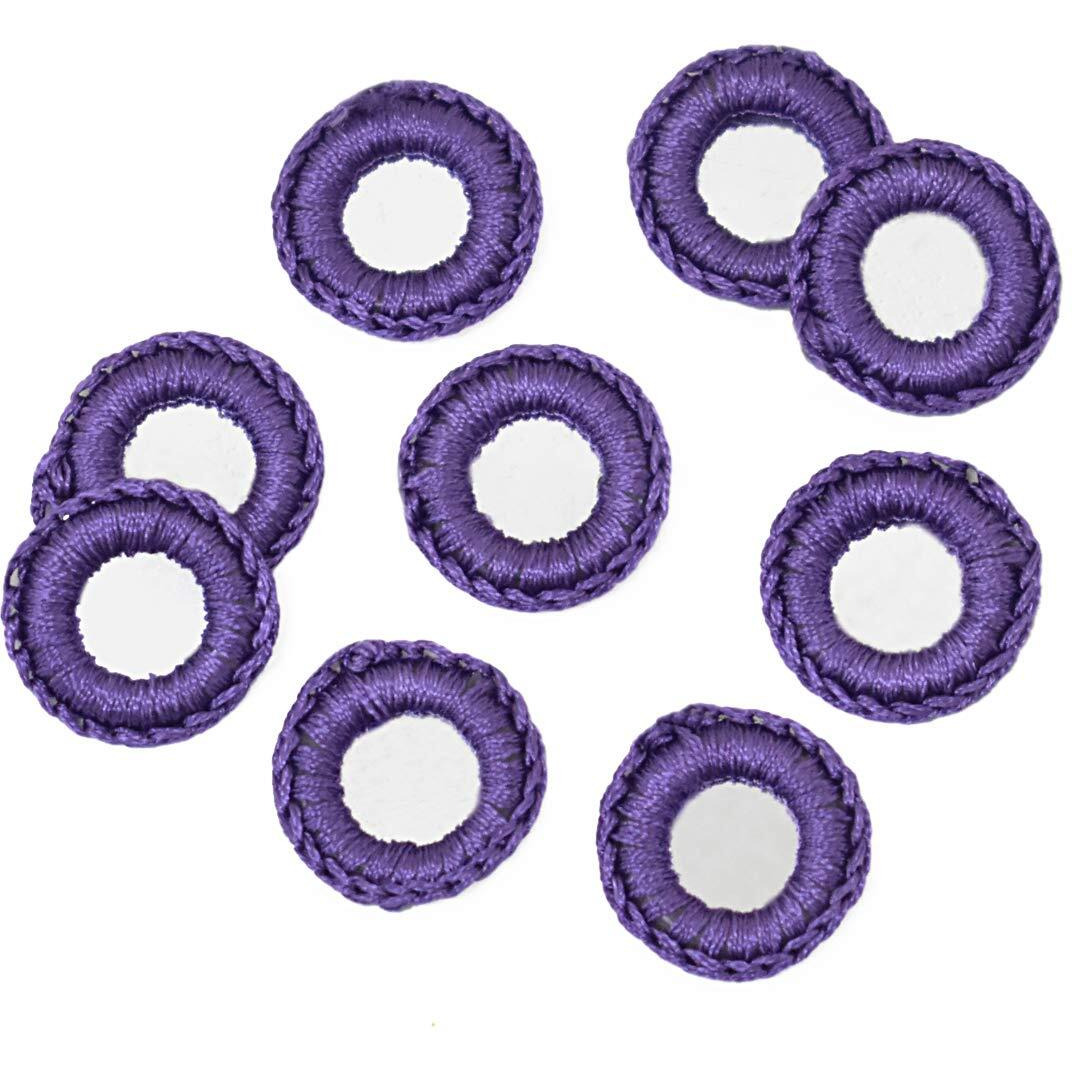 Embroiderymaterial Crochet Rings For Craft, Decoration And Embroidery (20Mm, Ultra Violet, 100 Pieces)