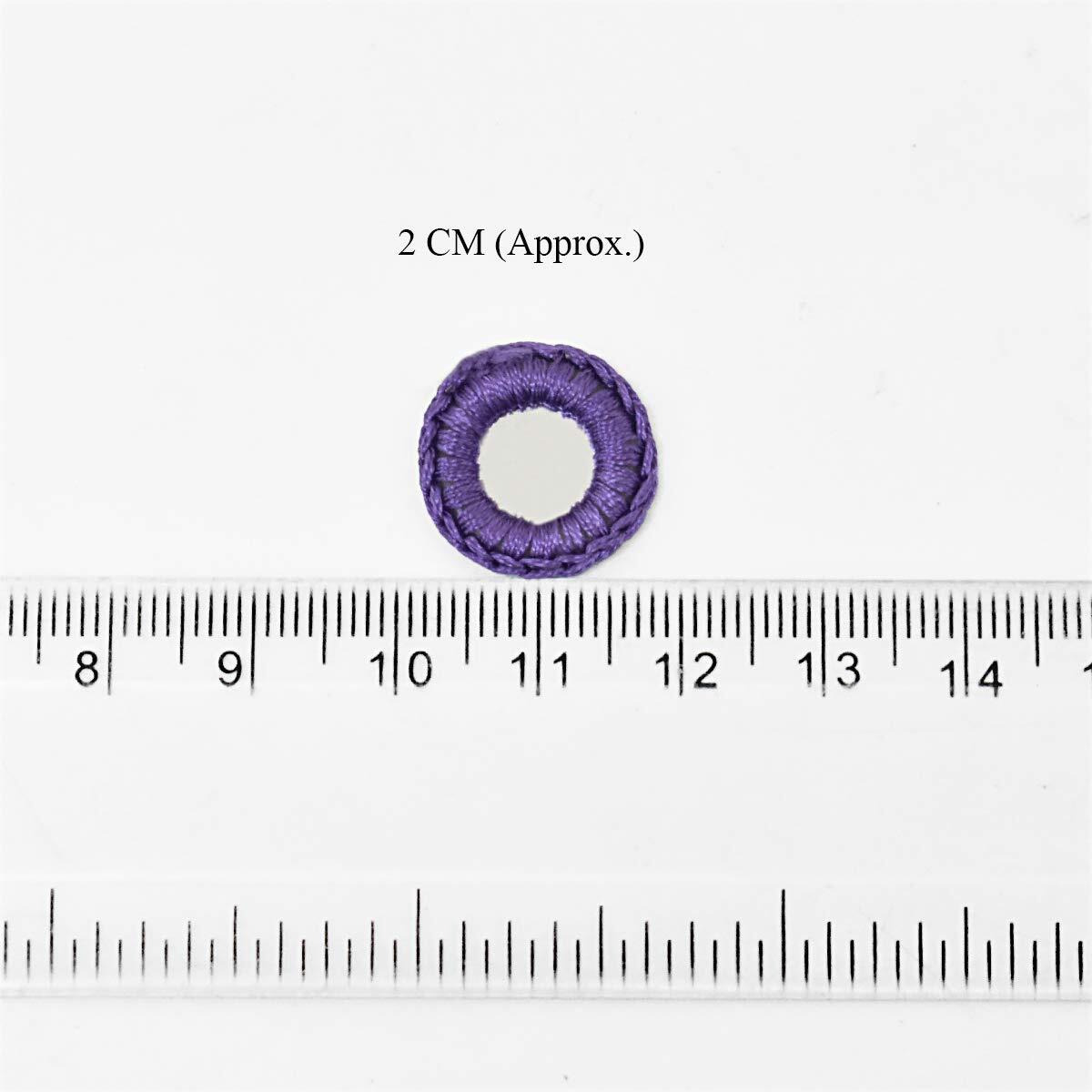 Embroiderymaterial Crochet Rings For Craft, Decoration And Embroidery (20Mm, Ultra Violet, 100 Pieces)